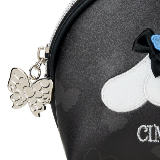 Japan Sanrio Original Round Cosmetic Pouch - Cinnamoroll : Butterfly - 6