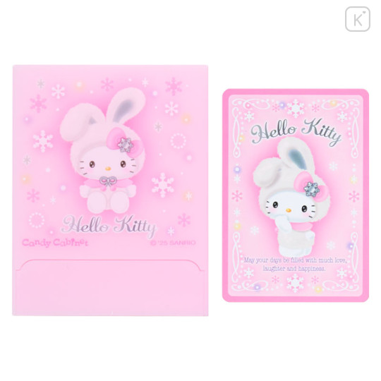 Japan Sanrio Original Secret Hard Card Case - Snow Rabbit & Candy Ramune Blind Box - 2
