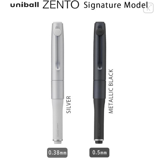 Japan Uni-ball Zento Signature Gel Pen - 0.38mm Silver - 3