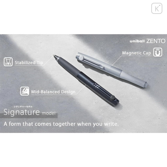 Japan Uni Zento Signature Gel Pen - 0.38mm Silver - 6