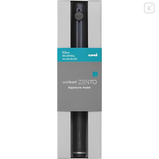 Japan Uni-ball Zento Signature Rollerball Pen - 0.5mm Metallic Black - 8