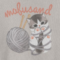 Japan Mofusand Crew Neck Sweater (M) - Cat Yarn Ball Grey - 2