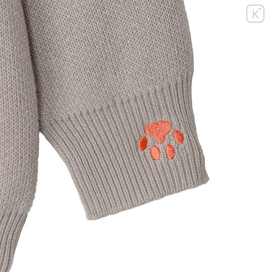 Japan Mofusand Crew Neck Sweater (M) - Cat Yarn Ball Grey - 5