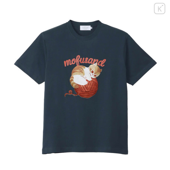 Japan Mofusand T-shirt (M) - Cat Yarn Ball Navy - 1