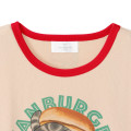Japan Mofusand T-shirt (M) - Mofusand Diner Nyanburgers Cheese Burger Cat - 4