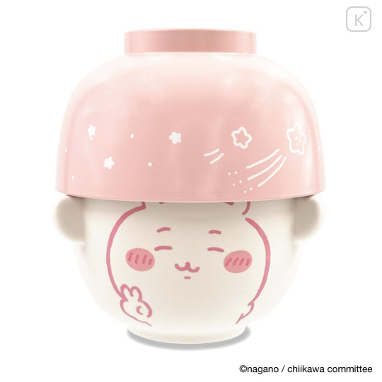 Japan Chiikawa Porcelain Rice Bowl & Melamine Soup Bowl Set - Chiikawa - 1