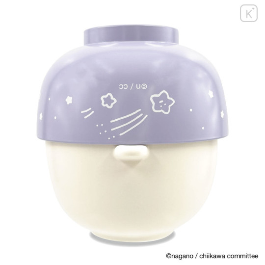 Japan Chiikawa Porcelain Rice Bowl & Melamine Soup Bowl Set - Momonga - 4