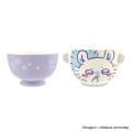 Japan Chiikawa Porcelain Rice Bowl & Melamine Soup Bowl Set - Momonga - 5