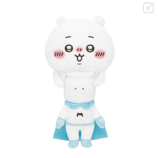 Japan Chiikawa Monitor Plush Toy - Chiikawa & Muchauman : Hook-and-loop Watching from Your Desktop - 1