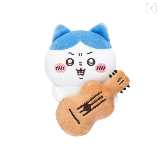 Japan Chiikawa Monitor Plush Toy - Hachiware : Hook-and-loop Watching from Your Desktop Guitar - 1