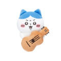 Japan Chiikawa Monitor Plush Toy - Hachiware : Hook-and-loop Watching from Your Desktop Guitar - 1
