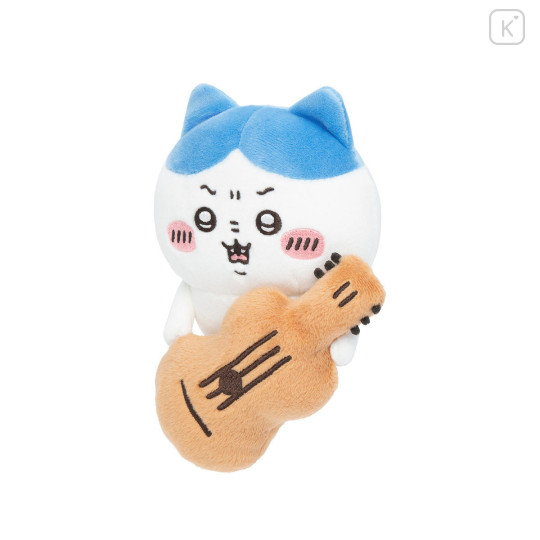 Japan Chiikawa Monitor Plush Toy - Hachiware : Hook-and-loop Watching from Your Desktop Guitar - 8