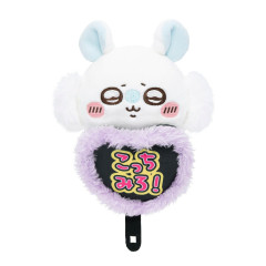Japan Chiikawa Monitor Plush Toy - Momonga : Hook-and-loop Watching from Your Desktop Idol Look At Me Fan