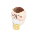 Japan Chiikawa Monitor Plush Toy - Kurimanju : Hook-and-loop Watching from Your Desktop Drinking Beer - 8