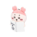 Japan Chiikawa Monitor Plush Toy - Furuhonya Kani-chan : Hook-and-loop Watching from Your Desktop Reading Book - 8