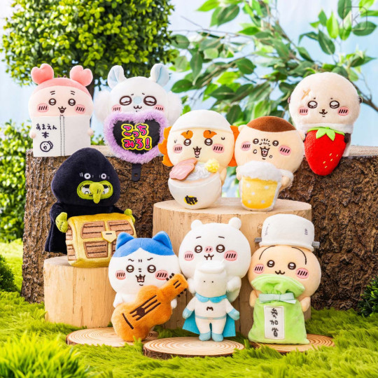 Japan Chiikawa Monitor Plush Toy - Witch Treasure : Hook-and-loop Watching from Your Desktop Witch Treasure - 5