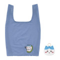 Japan Chiikawa Eco Shopping Bag & Mascot Pouch - Hachiware : Blue Purple - 8