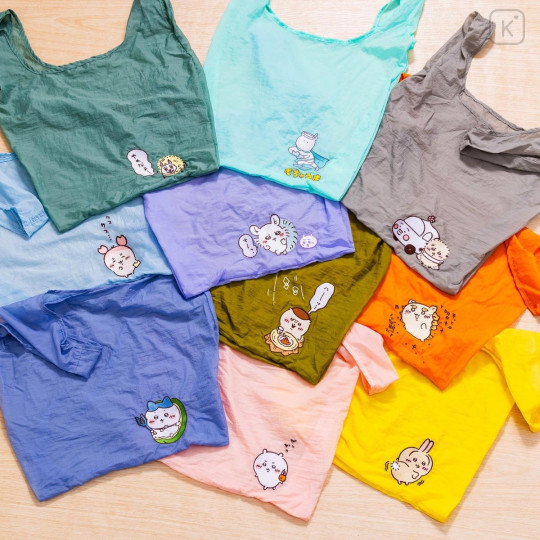 Japan Chiikawa Eco Shopping Bag & Mascot Pouch - Kurimanju - 3