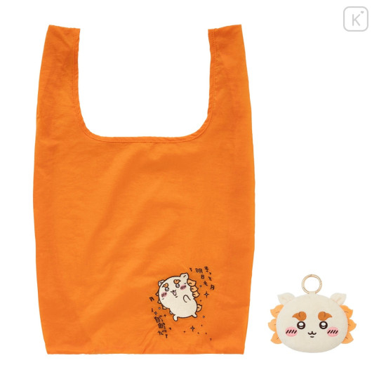 Japan Chiikawa Eco Shopping Bag & Mascot Pouch - Shisa : Orange - 8