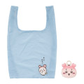 Japan Chiikawa Eco Shopping Bag & Mascot Pouch - Furuhonya Kani-chan : Light Blue - 8
