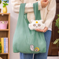 Japan Chiikawa Eco Shopping Bag & Mascot Pouch - Anoko Deep Green - 1