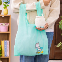 Japan Chiikawa Eco Shopping Bag & Mascot Pouch - Muchauman : Light Turquoise