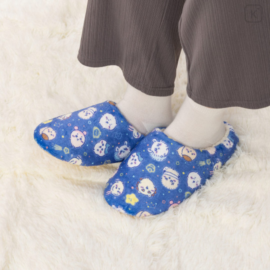 Japan Chiikawa Warm Large Slippers - Characters Constellation Navy - 2
