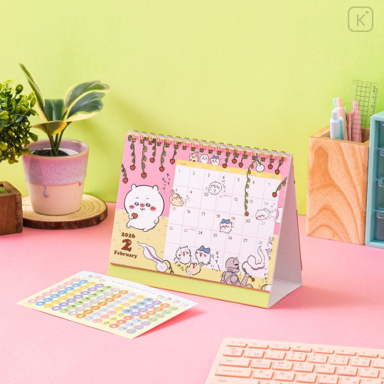 Japan Chiikawa Desk Calendar - Characters : Let's Go 2026 - 2