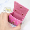 Japan Sanrio Mini Accessory Pouch & Charm Keychain - Hello Kitty : Gogo Gal Collection Glitter Leopard Pink - 3