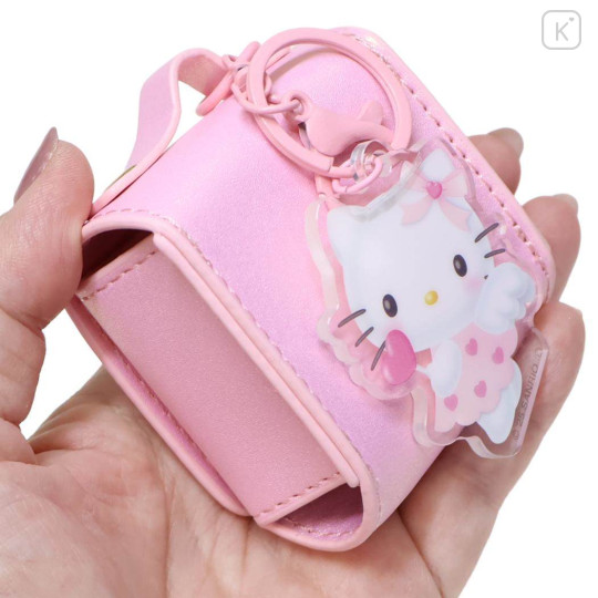 Japan Sanrio Mini Accessory Pouch & Charm Keychain - Hello Kitty : Dreaming Angel Pink - 2