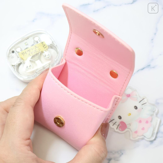 Japan Sanrio Mini Accessory Pouch & Charm Keychain - Hello Kitty : Dreaming Angel Pink - 3