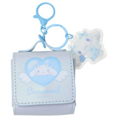 Japan Sanrio Mini Accessory Pouch & Charm Keychain - Cinnamoroll : Dreaming Angel Blue
