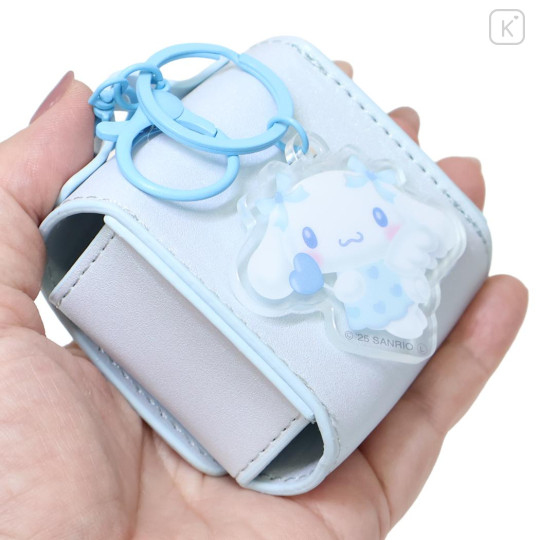 Japan Sanrio Mini Accessory Pouch & Charm Keychain - Cinnamoroll : Dreaming Angel Blue - 2
