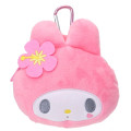 Japan Sanrio Face-shaped Pouch with Carabiner - My Melody : Y2K - 1