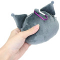 Japan Sanrio Face-shaped Pouch with Carabiner - Kuromi : Y2K - 2