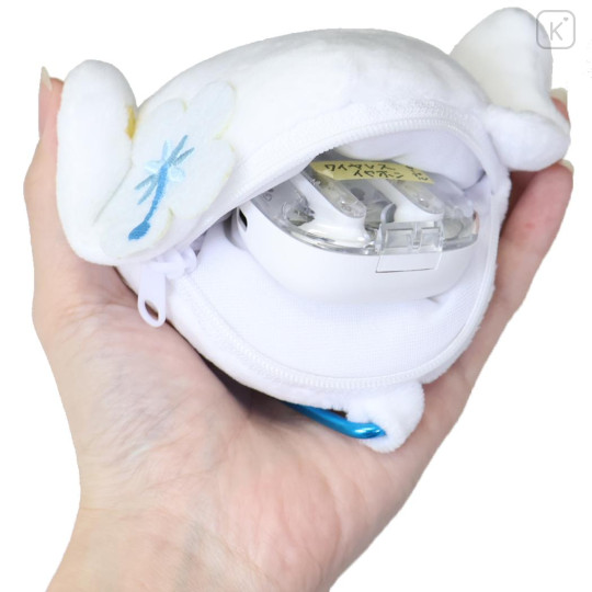 Japan Sanrio Face-shaped Pouch with Carabiner - Cinnamoroll : Y2K - 3