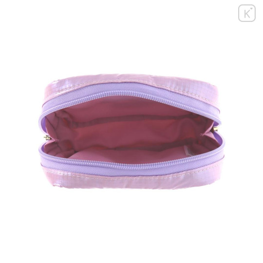 Japan Peanuts Square Pouch - Snoopy & Woodstock : Petit Collection Joe Cool Satin - 3