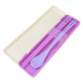 Japan Peanuts Chopsticks 19.5cm & Spoon with Case - Snoopy & Woodstock : Relax Night - 2