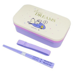 Japan Peanuts Bento Lunch Box 500ml with Chopsticks - Snoopy & Woodstock : Relax Night