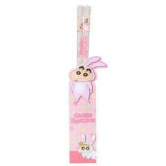 Japan Crayon Shin-chan Clear Chopsticks 23cm - Shinnosuke Nohara : Rabbit