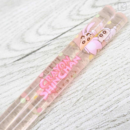 Japan Crayon Shin-chan Clear Chopsticks 23cm - Shinnosuke Nohara : Rabbit - 2