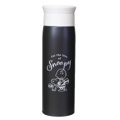 Japan Peanuts Insulated Stainless Steel Water Bottle 500ml - Snoopy : Black Charlie