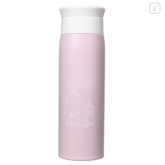 Japan Moomin Insulated Stainless Steel Water Bottle 500ml - Little My & Moomintroll : Pink - 1