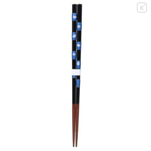 Japan Peanuts Natural Wood Chopsticks 23cm - Snoopy : Blue Black - 1