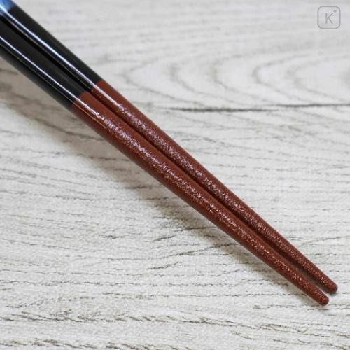 Japan Peanuts Natural Wood Chopsticks 23cm - Snoopy : Blue Black - 3