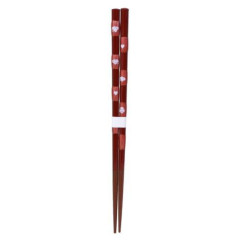 Japan Peanuts Natural Wood Chopsticks 21cm - Snoopy : Red Brown