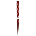 Japan Peanuts Natural Wood Chopsticks 21cm - Snoopy : Red Brown - 1