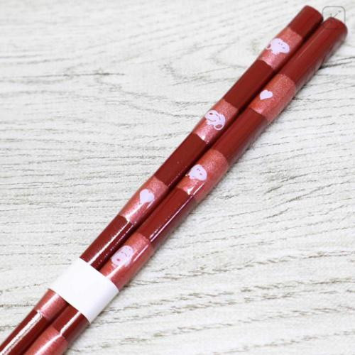 Japan Peanuts Natural Wood Chopsticks 21cm - Snoopy : Red Brown - 2