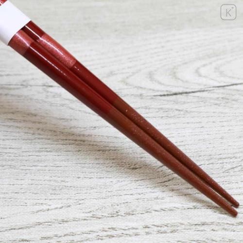 Japan Peanuts Natural Wood Chopsticks 21cm - Snoopy : Red Brown - 3