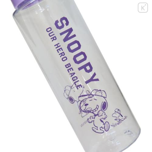 Japan Peanuts Reusable Clear Water Bottle 500ml - Snoopy & Woodstock : Purple - 4